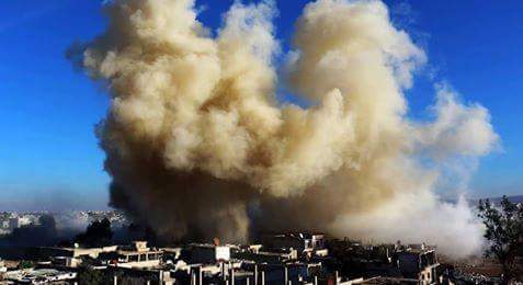 داريا/اشتباكات على اطراف المدينة وقصف النظام للمدينة بالبراميل المتفجرة