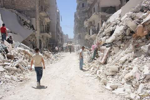 قصف على حي المشهدبحلب يخلف عددامن القتلى والجرحى