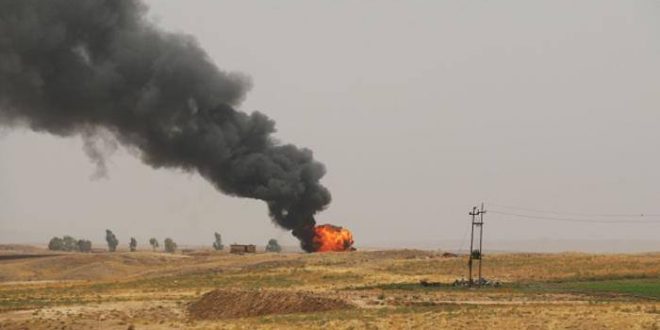 دير الزور استمرار اشتباكات داعش- النظام و التحالف يغير على حقول نفط